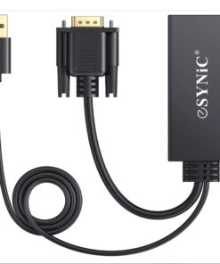ESYNiC Convertisseur VGA USB vers HDMI Câble Adaptateur VGA